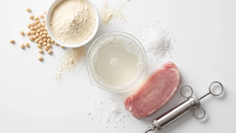 Sojaproteinisolat in der Injektionslake als Wasserbinder